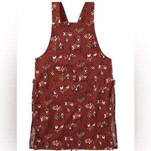 Duluth Trading Heirloom Gardening Smock Overall Dress One Size Gnome Print